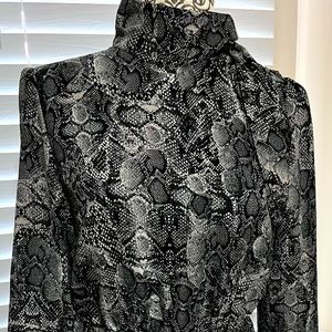 Light weight mock neck snake print dress